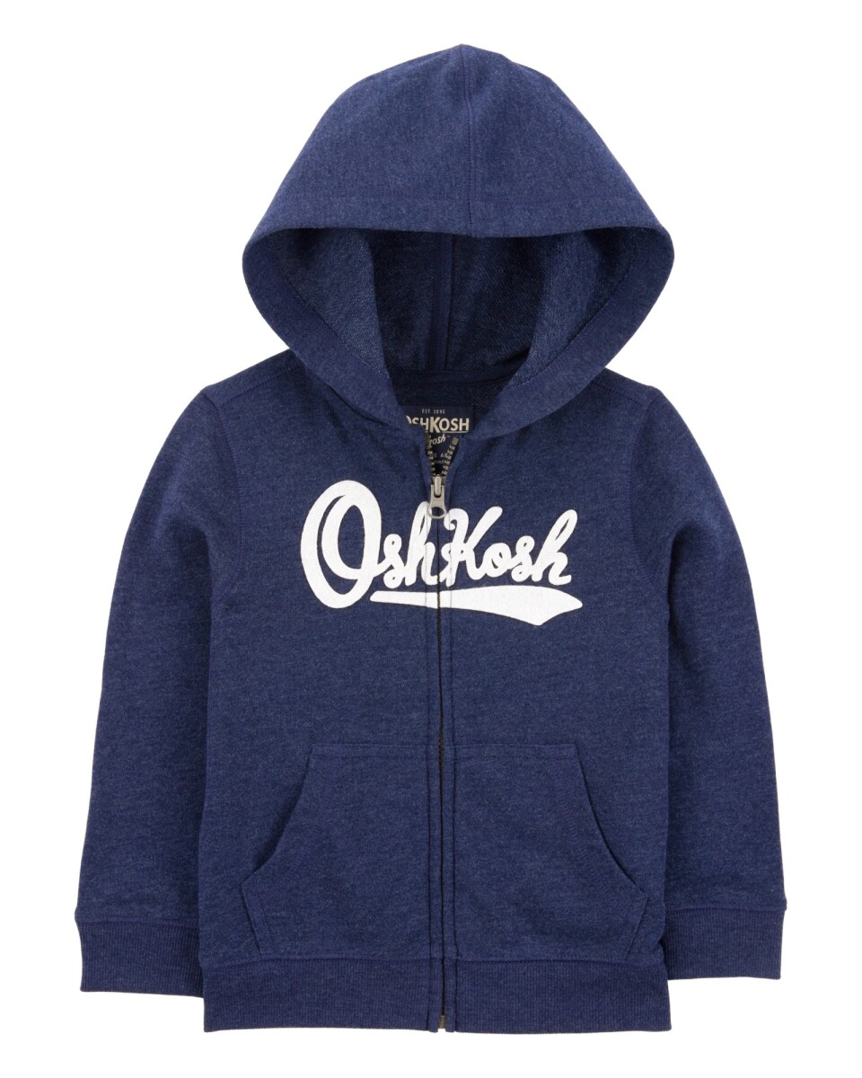 Campera de algodón, con capucha y logo 