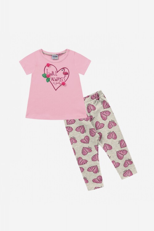 Conjunto para bebés (blusa y legging) ROSA