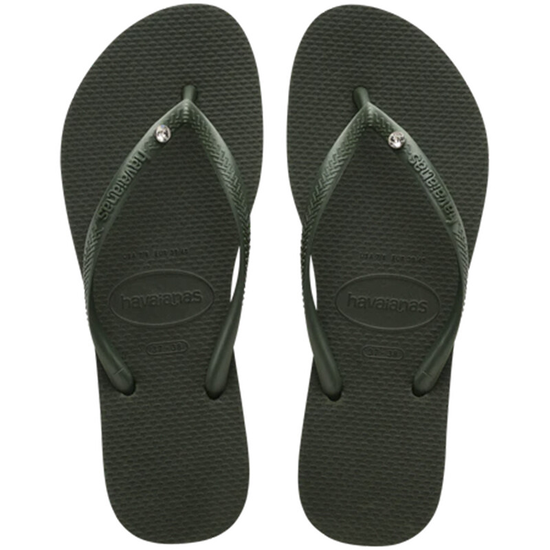 Ojotas Havaianas Slim Crystal Swarovski II Verde
