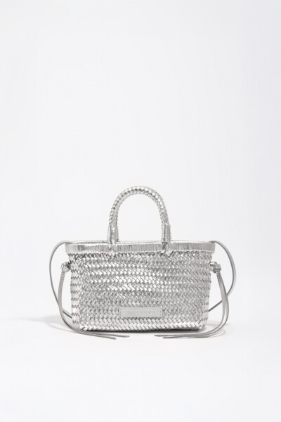 BOLSO MINI TRENZADA Plata
