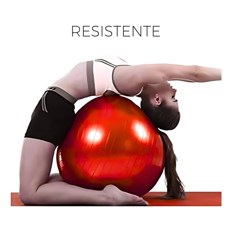 Pelota 65 Cm Pilates Yoga Bosco Gimnasia + Inflador De Pie Rojo
