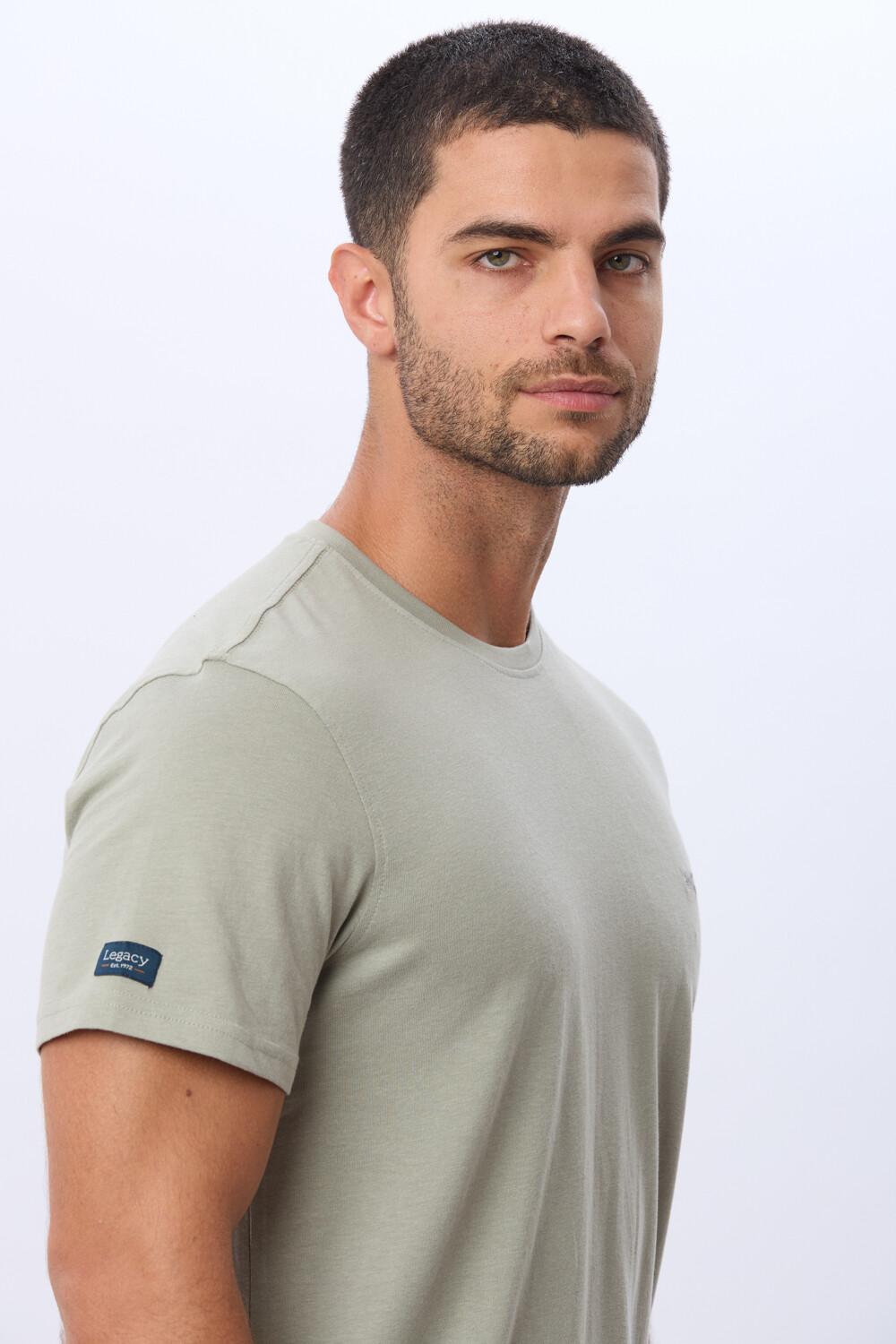 REMERA BÁSICA DE ALGODÓN Pistacho