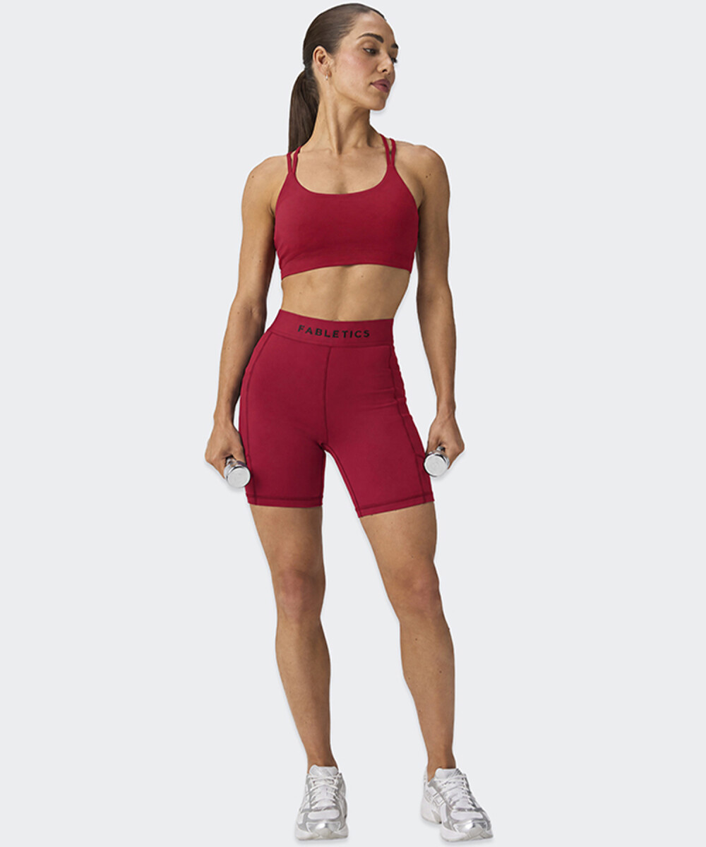 Short Fabletics On-The-Go PowerHold® - Rojo 