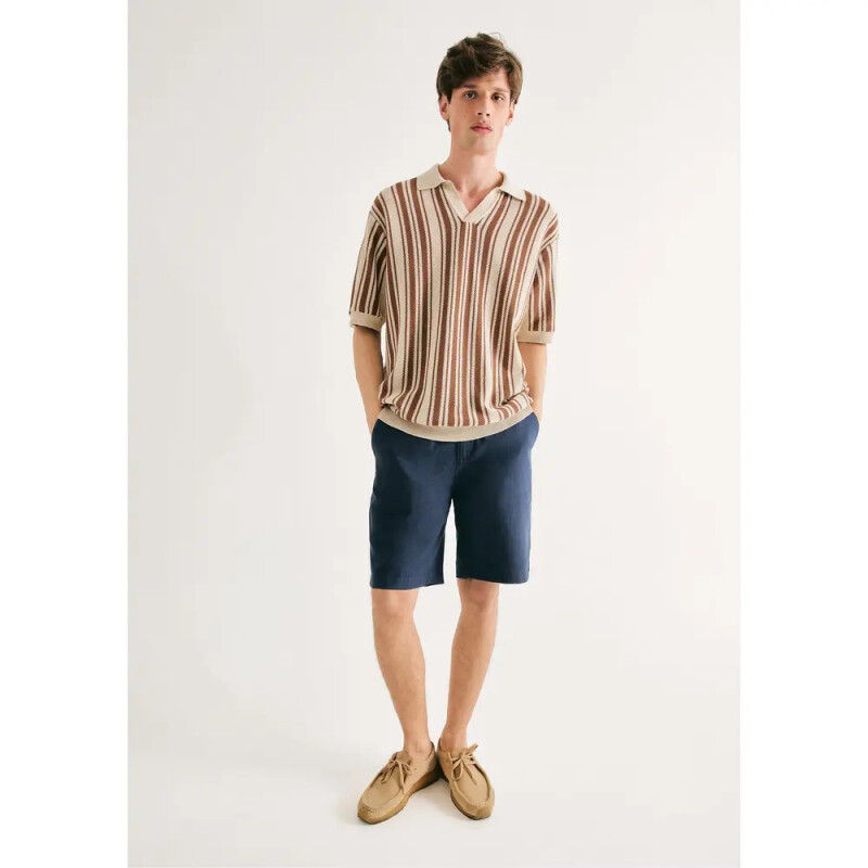 BERMUDA MASC AZUL ESCURO