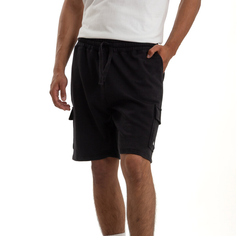 Quiksilver Cargo Shorts Acid Wash Hombre - Negro Negro