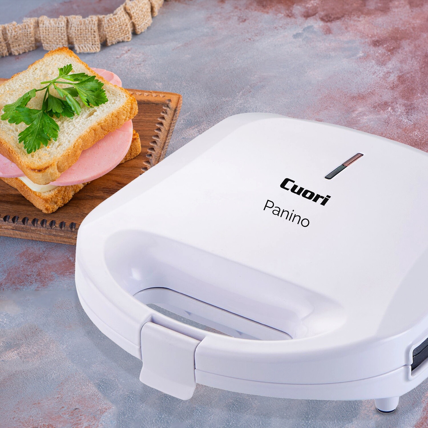 Sandwichera Eléctrica Fría Al Tacto Antiadherente Luz Piloto