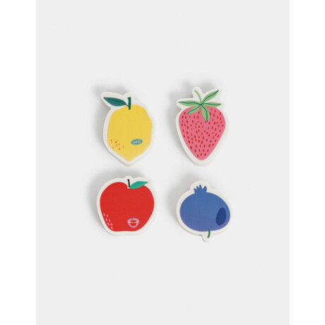 Set De Gomas De Borrar De Frutas Combinacion Multicolor