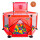 Corral Plegable C/ Puerta Corralito Pelotero Bebé Rojo C/Aro Basket
