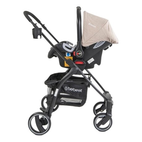 Coche de bebé + silla para auto Bebesit Travel System Alfa Beige