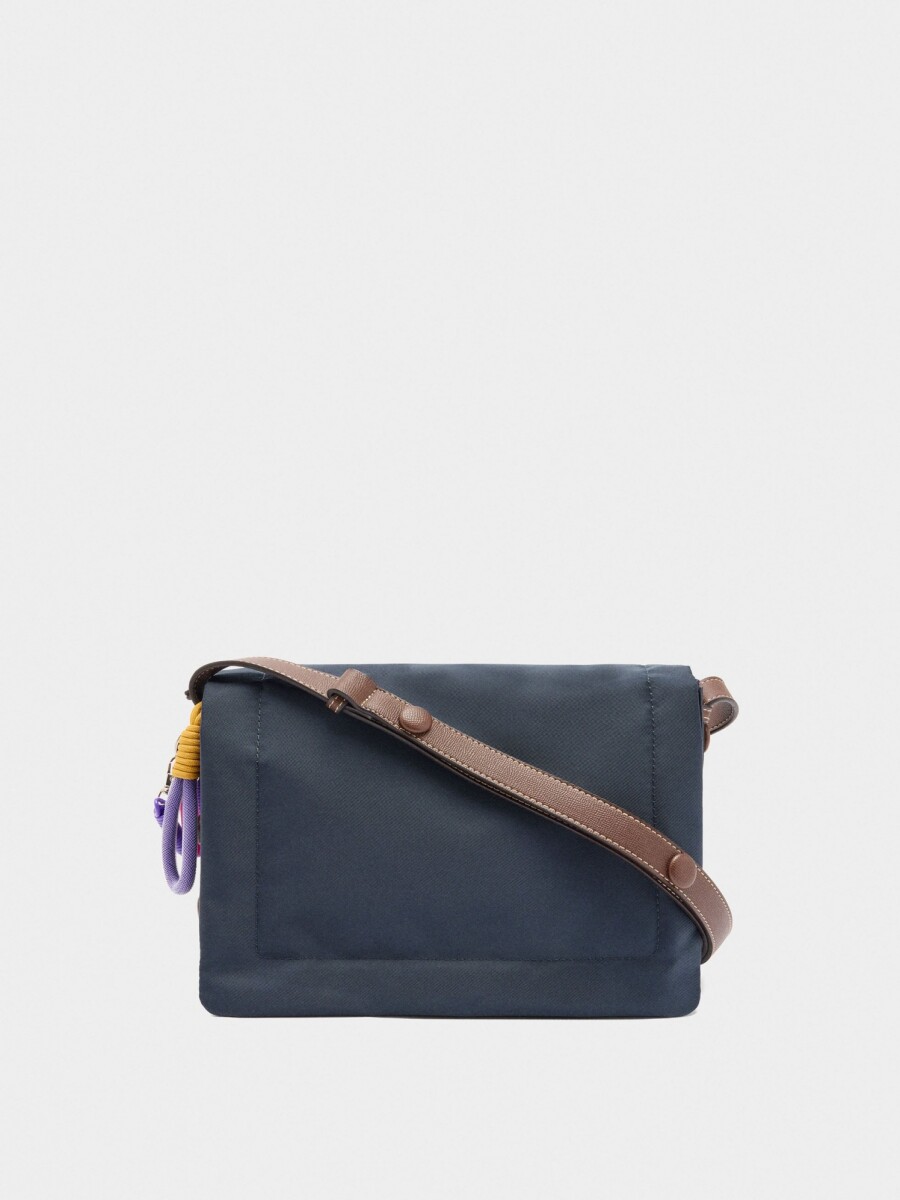 Bolso Bandolera De Nylon S azul-marino