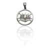 Dije Colgante Flor de Loto-Plata 925-Sin Piedra-CP3253 sinpiedra