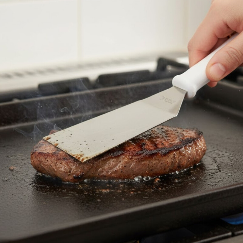 Espátula curva 9 cm BLANCO