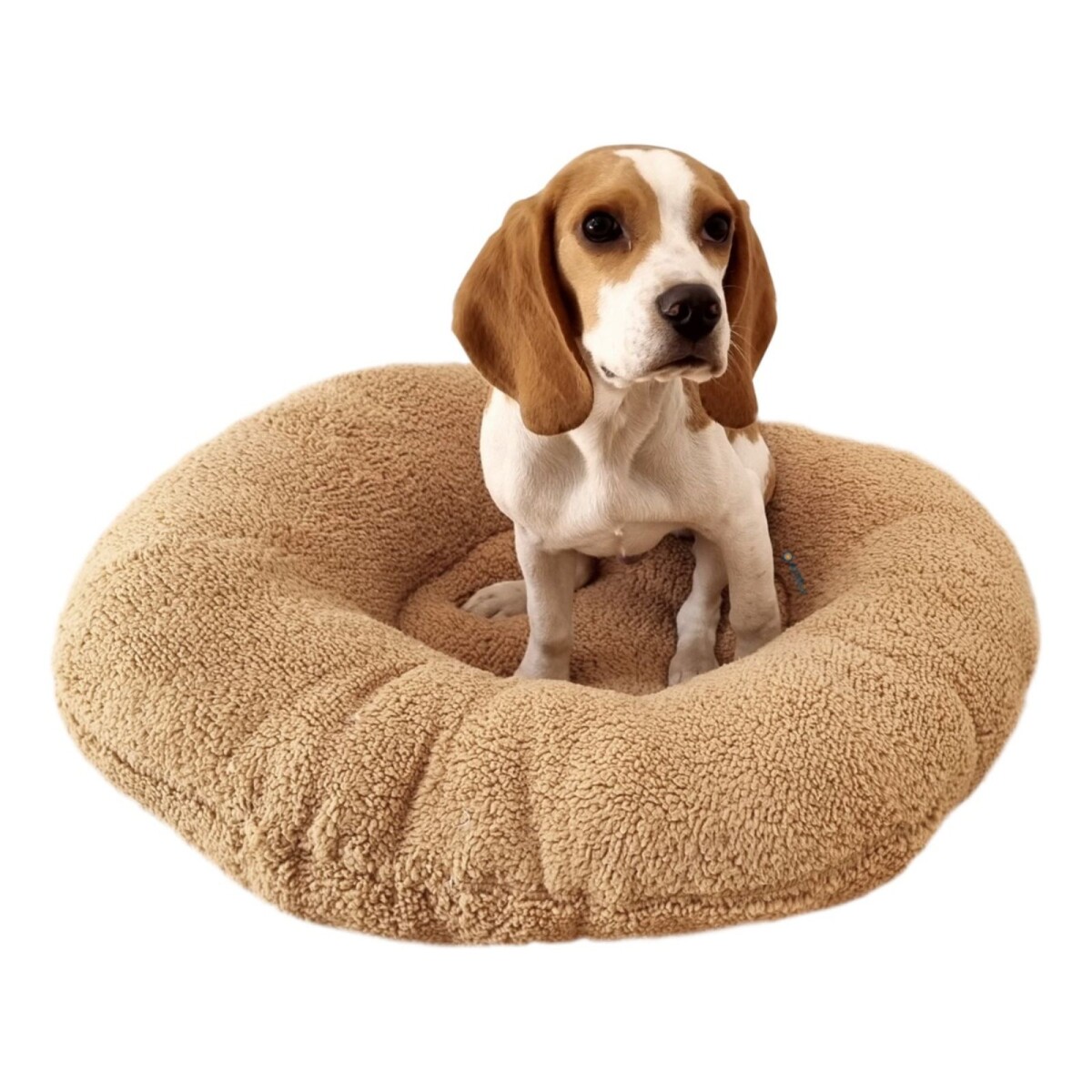 Cama Colchon Perro Gato Grande Redondo Puff Comodo 60 Cm - Color Variante Beige 