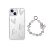Protector para iPhone 13/14 espejada con corazones + correa Protector Para Iphone 13/14 Espejada Con Corazones + Correa