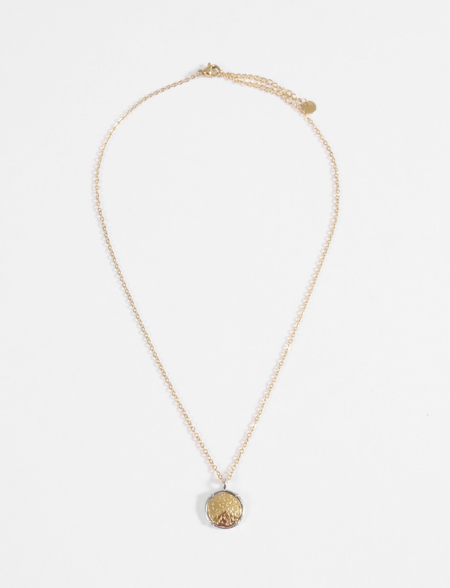 Collar cadena dije medalla - dorado 