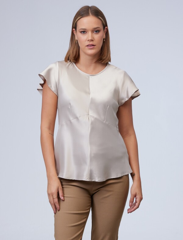 Blusa Saten BEIGE