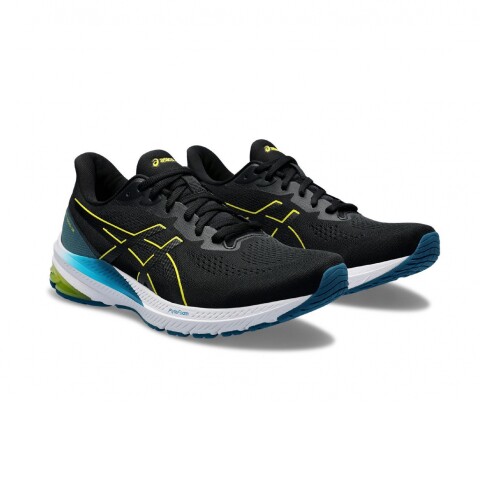 Asics gt-1000 12 black/bright yellow hombre Negro-Amarillo Fluo
