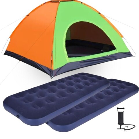 Combo Carpa 4 Personas + 2 Colchónes inflables + Inflador Combo Carpa 4 Personas + 2 Colchónes inflables + Inflador