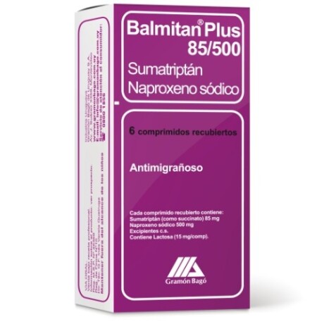 Balmitan Plus 85/500mg 2 Comprimidos Balmitan Plus 85/500mg 2 Comprimidos