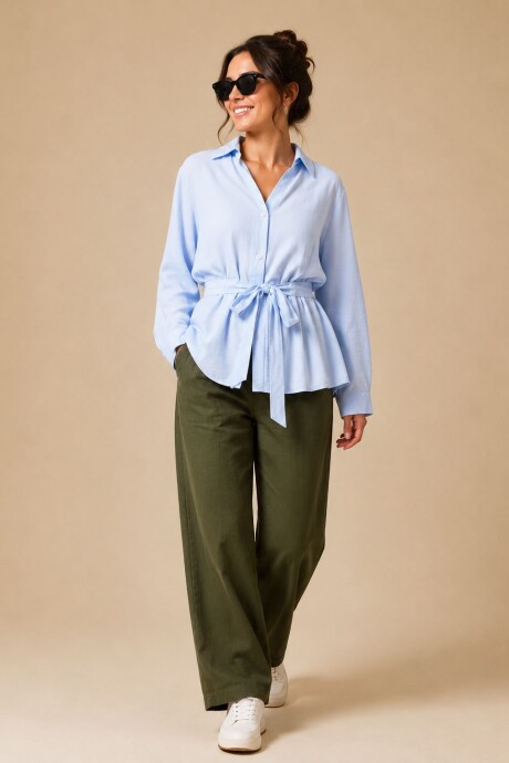 CAMISA VIRGINIA Celeste