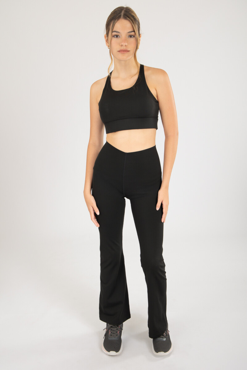 Flare long compressive pant Negro