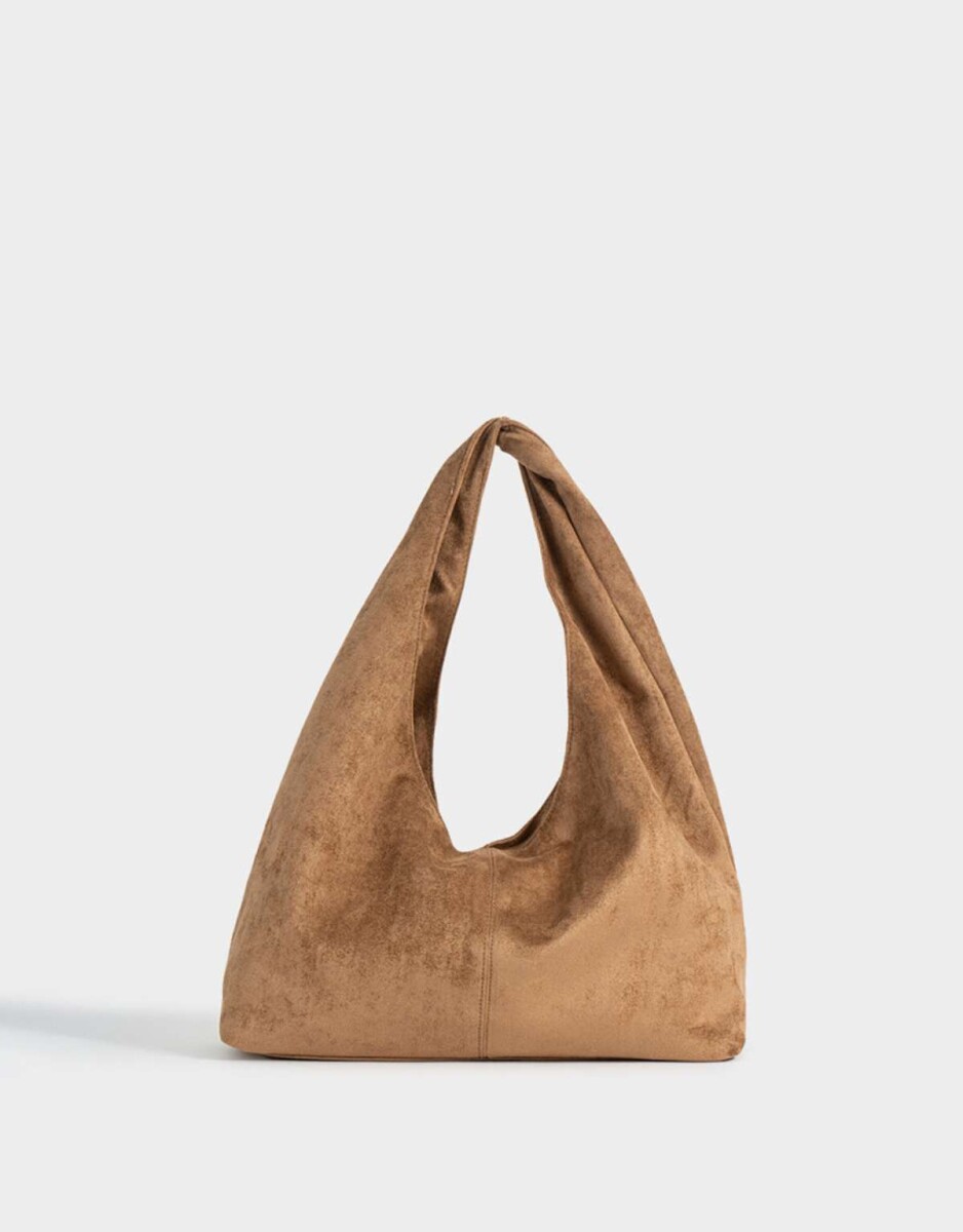 Cartera Shopper Combinada - Marron Camel 
