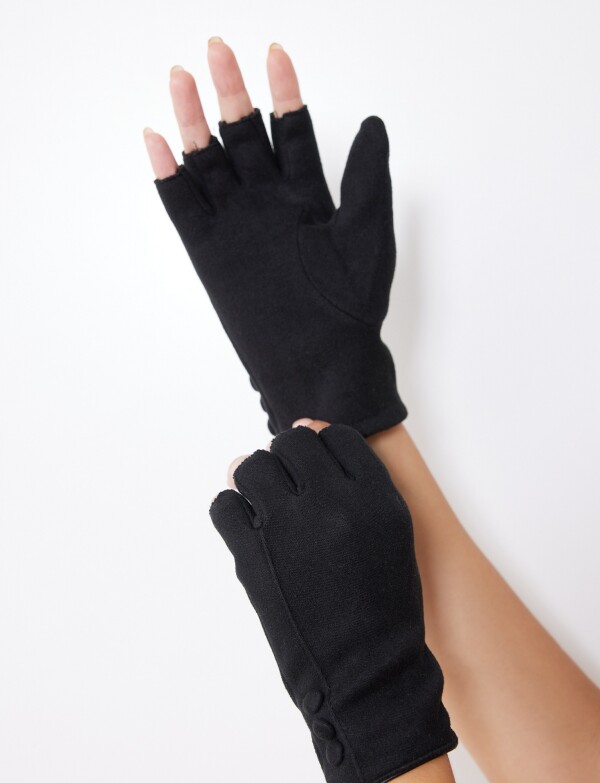 Guantes Suede Crop NEGRO