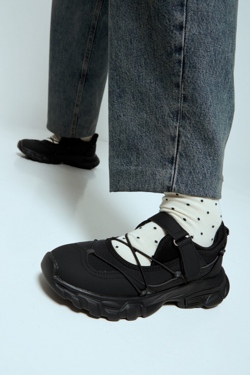 Zapatillas tipo ballerina negro