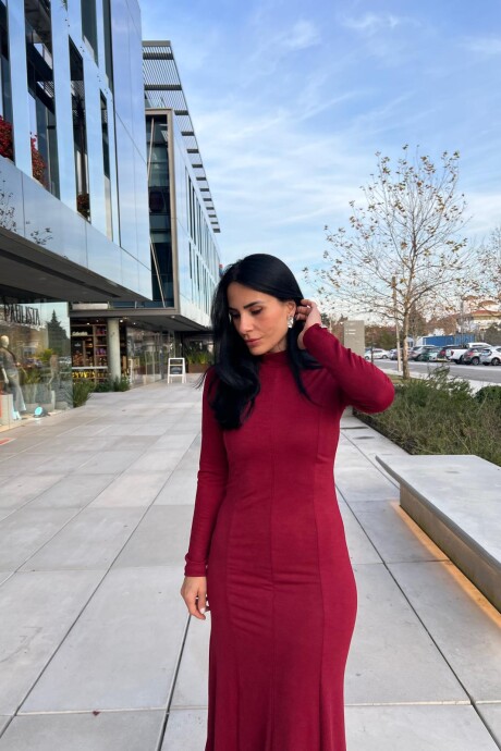 Vestido largo Gaia Bordeaux