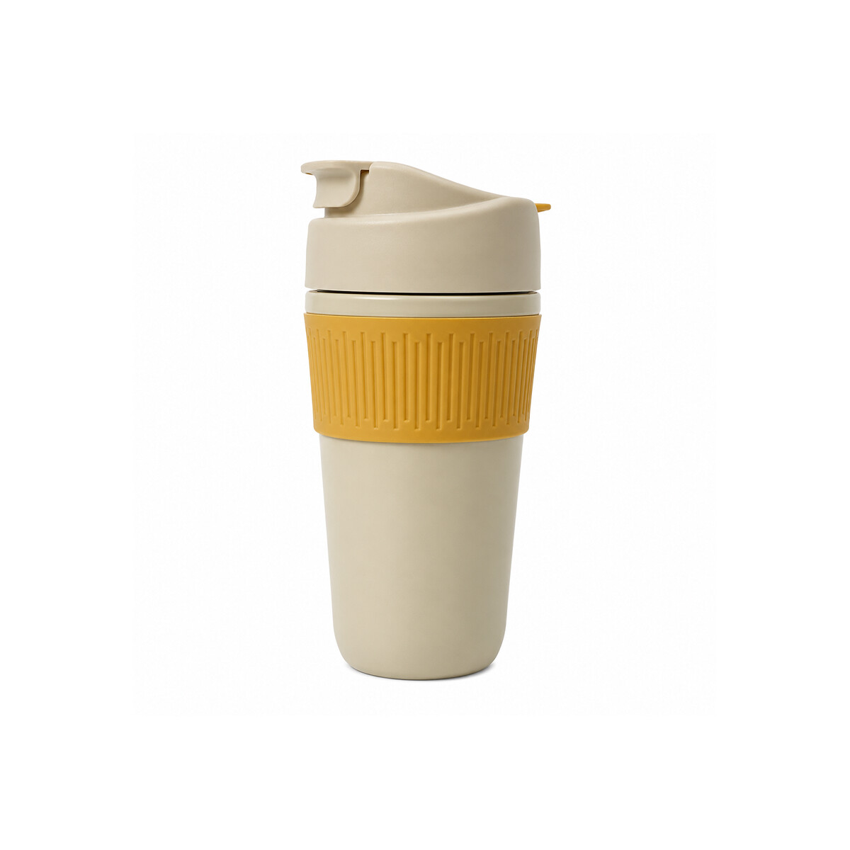 Vaso térmico con tapa hermética 450ml - Amarillo 
