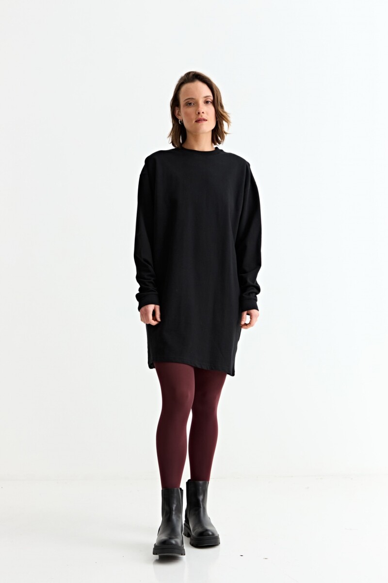 Vestido m/l de algodón NEGRO