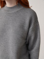 Sweater Uvita Gris Melange Medio