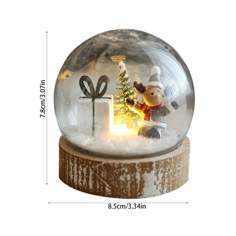 Esfera Navideña De Cristal Ciervo Marrón