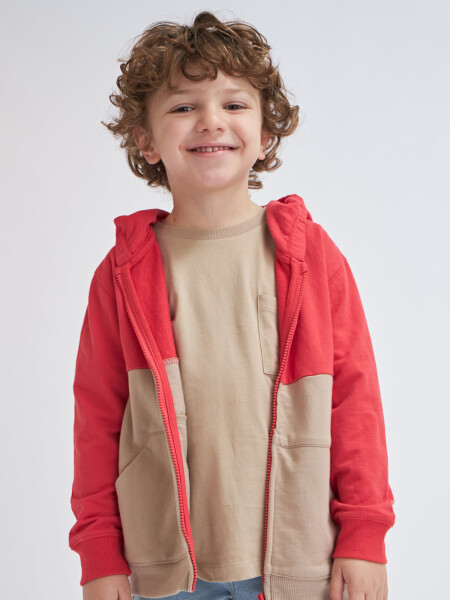 Chaqueta deportiva liviana con capucha Rojo