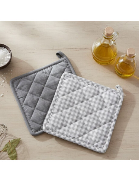 AGARRADERA ALGODÓN 20X20CM CUADROS GRIS AGARRADERA ALGODÓN 20X20CM CUADROS GRIS