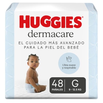 Pañales Huggies Dermacare Talle G X 48. Pañales Huggies Dermacare Talle G X 48.