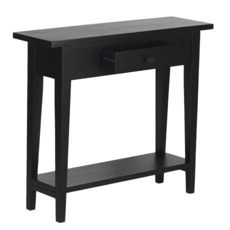 CONSOLA MDF-Y-MADERA NEGRO RETRO