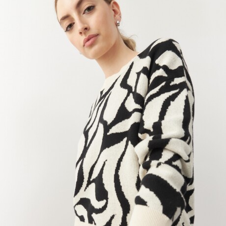 SWEATER ARAUCARIA Negro/Blanco