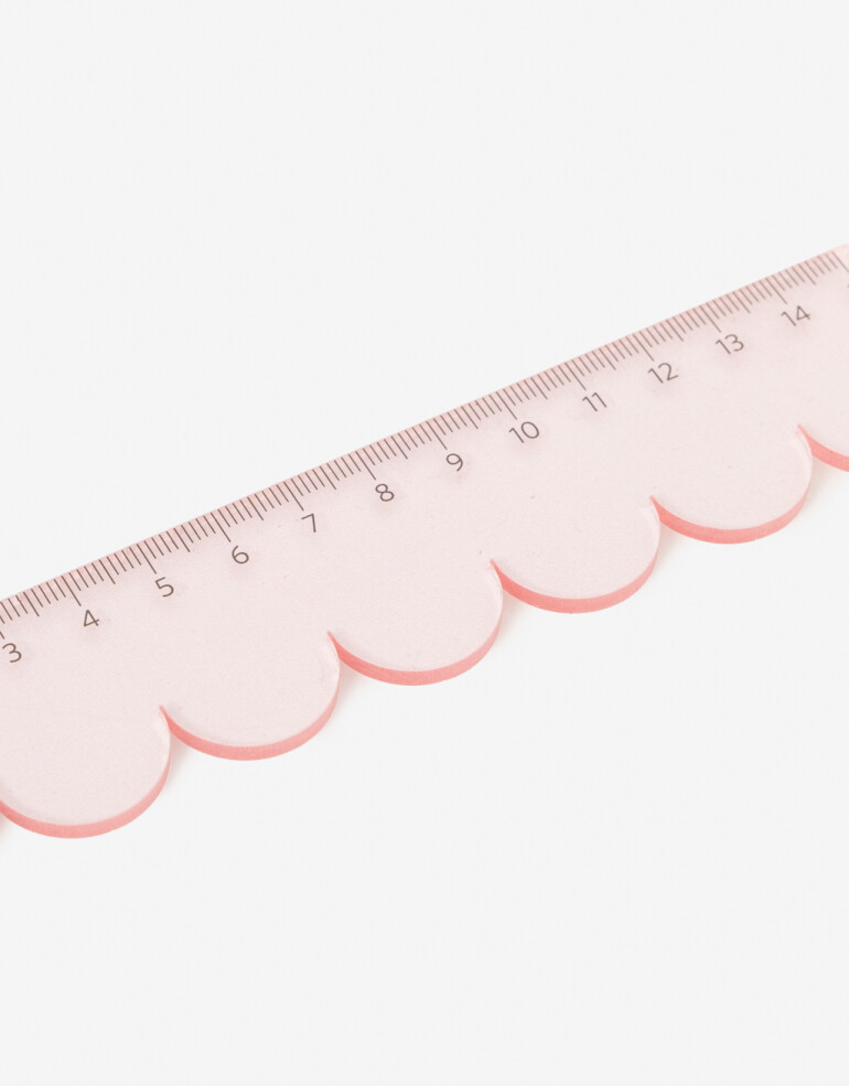 Útiles Varios Útiles Regla De Acrílico - Rosa Claro