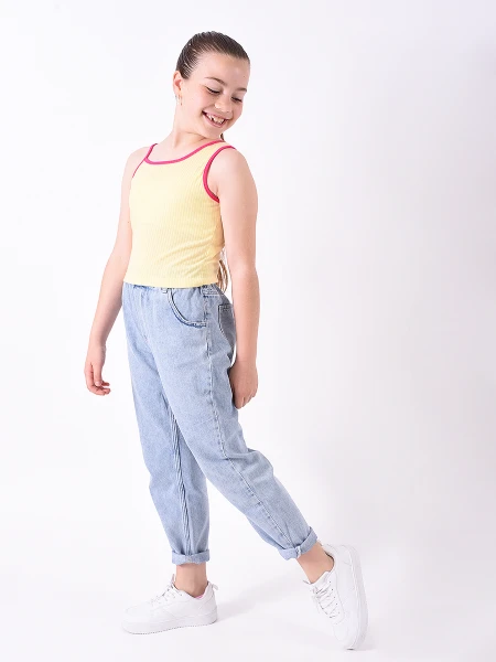 MUSCULOSA ASIMETRICA AMARILLO