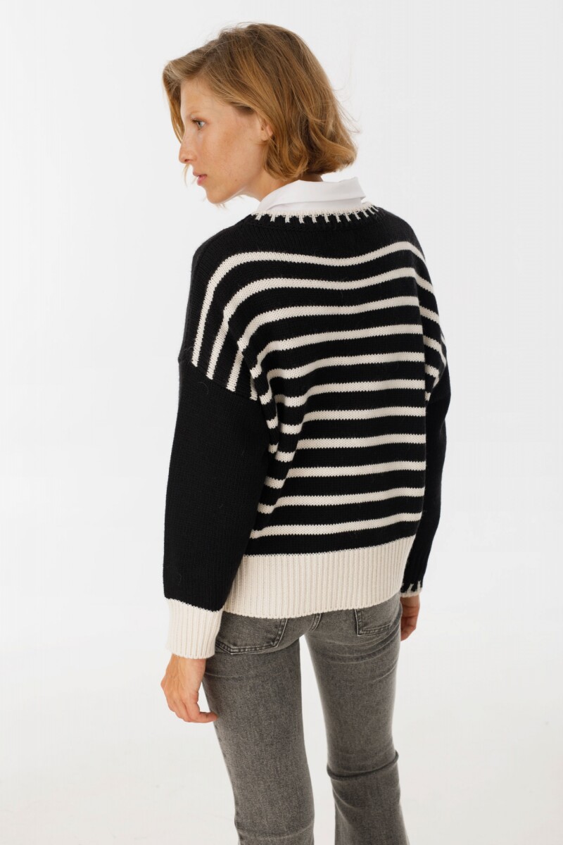 Sweater Portal Crudo/Negro