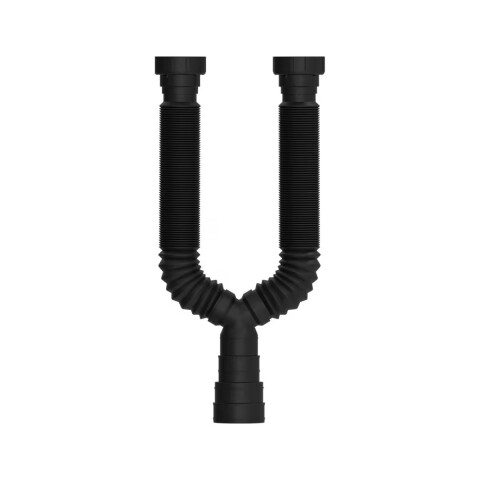 Sifón extensible doble negro universal Blukit 70 cm Sifón Extensible Doble Negro Universal Blukit 70 Cm