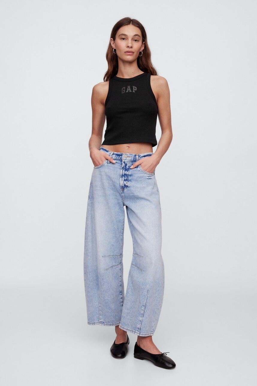 Musculosa Logo Gap Mujer Black