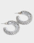 Aros Argollas Con strass Aros Argolla Con Strass - Plateado