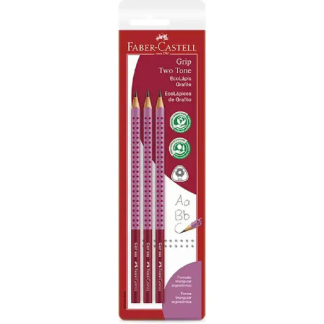 Set 3 lapices Eco Grip Faber-Castell Rosa