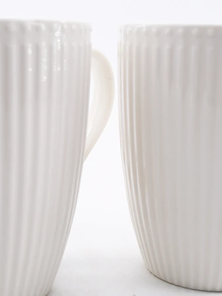 TAZAS SET X2 LISTRAS BLANCO
