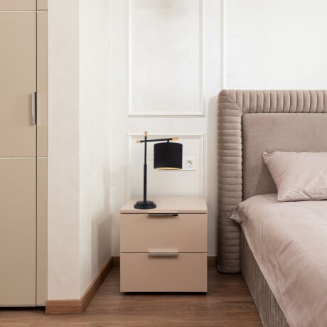 Portátil nórdica tela negra, portalámparas E27 62CM Portátil nórdica tela negra, portalámparas E27 62CM