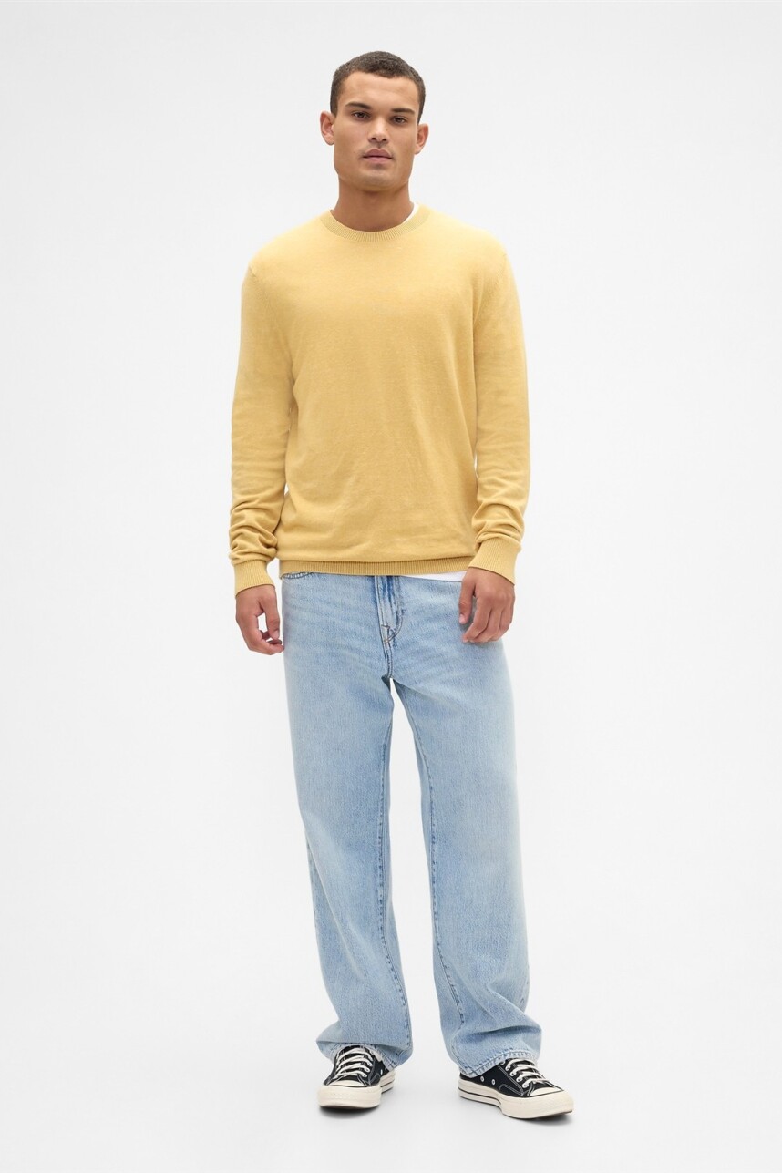 Buzo Algodón Cuello Redondo Hombre French Almond