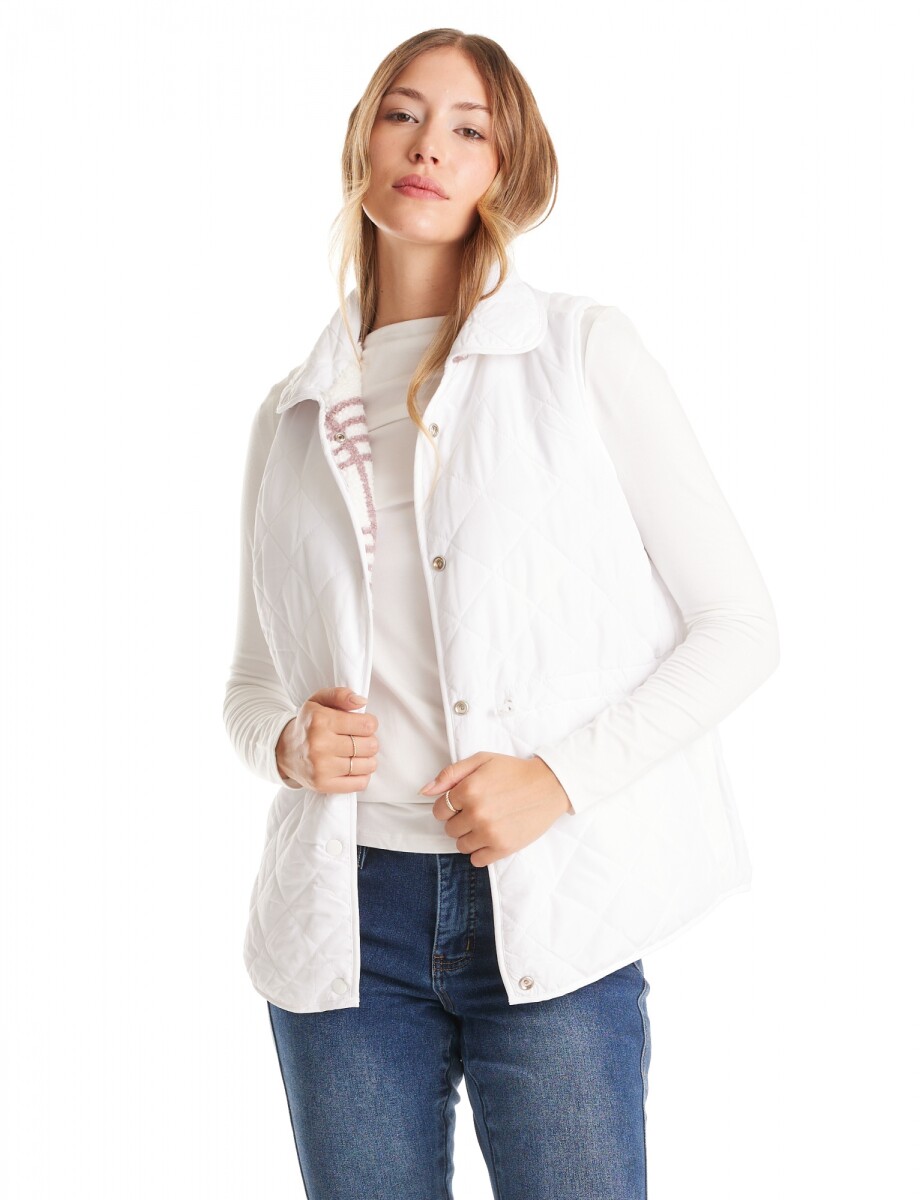Chaleco Reversible Sherpa & Capitoneado - Crudo/multi 