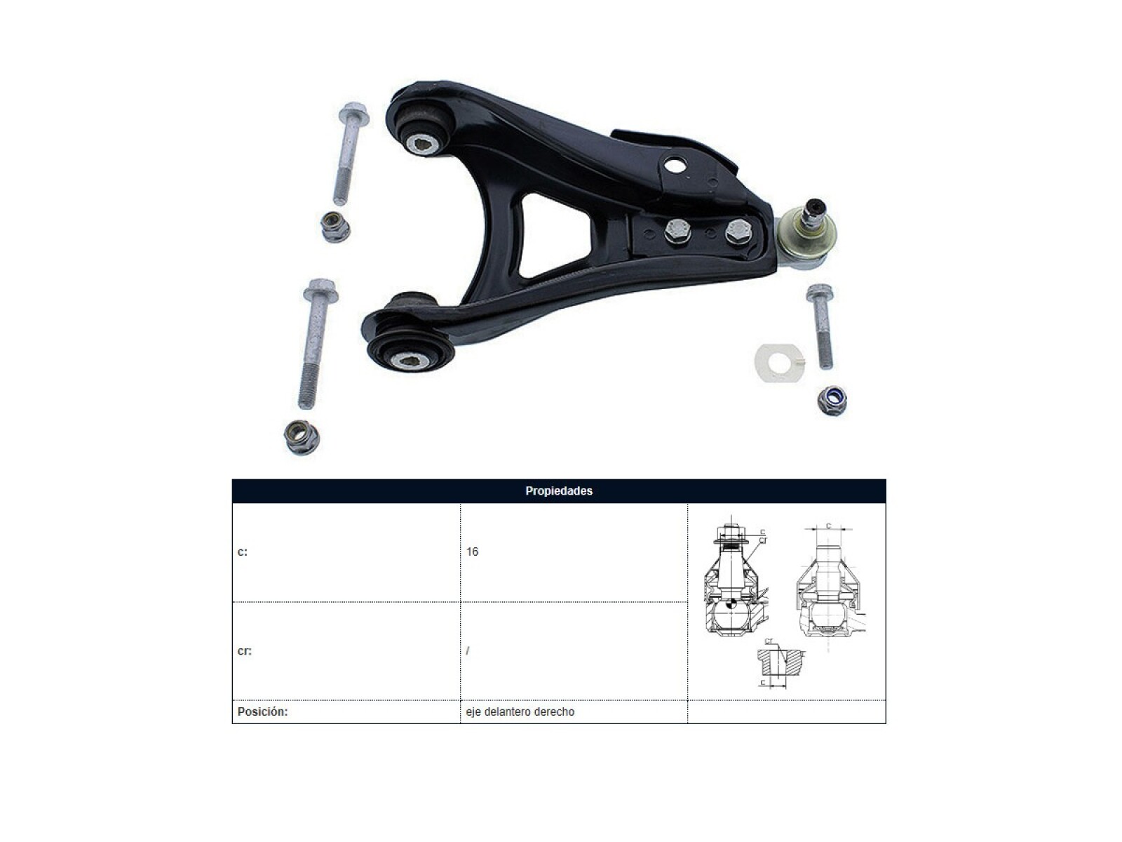 Parilla De Suspension Del Renault Symbol/Clio/Kangoo 98-17 Der 